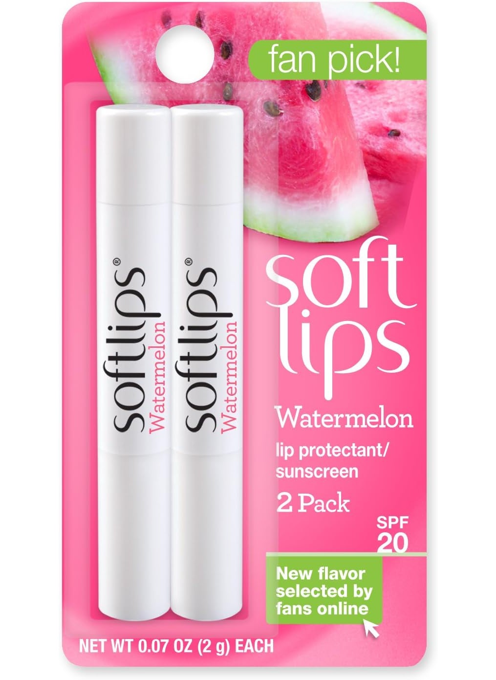 Softlips Softlips Lip Remedies Watermelon 007 Ounce 2 Count Pack of 12 