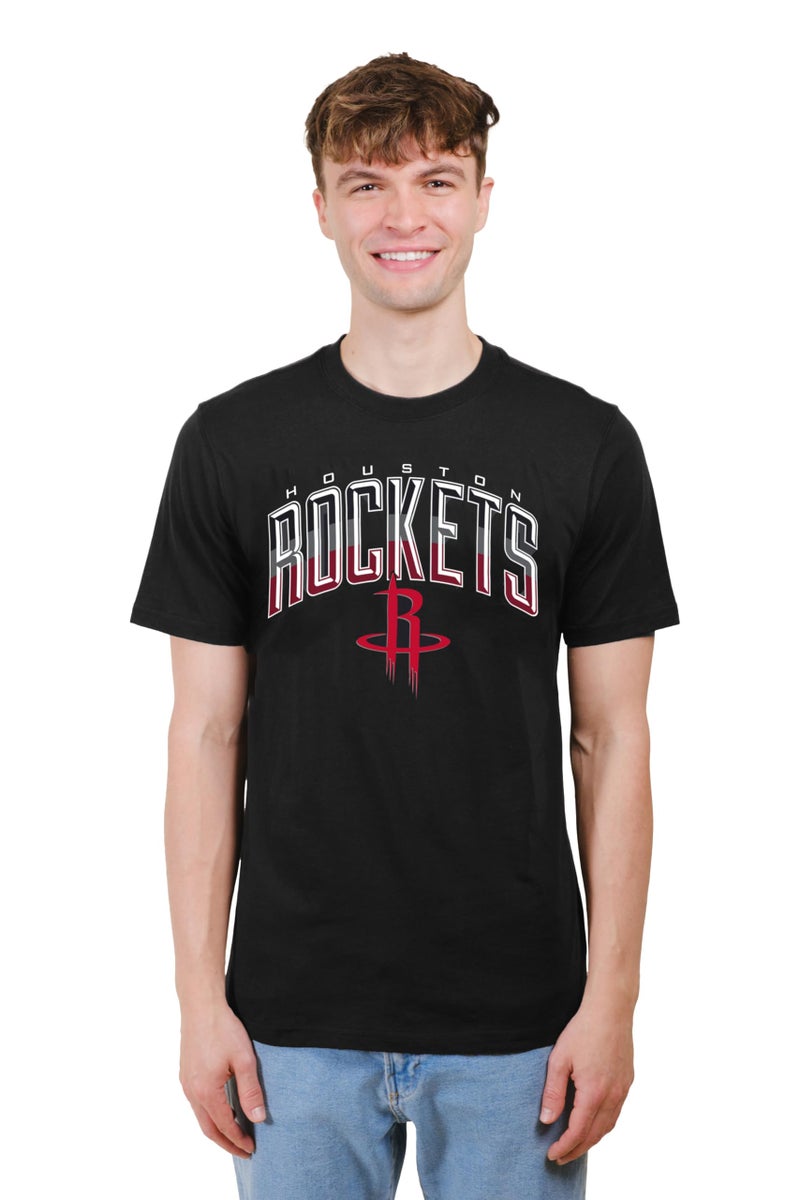 Ultra Game NBA Official Menâ€™s Super Soft Supreme T-Shirt - Unisex, Houston Rockets, Black, X-Large - Image 2