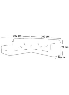 Betak Swedish Wood and Linen L-Shape Sofa - White  - Image 2