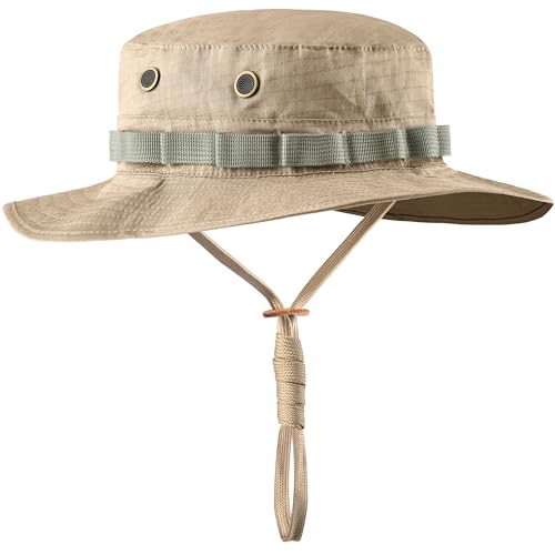 GLORYFIRE Boonie Hat Military Tactical Boonie Hats for Men Women Hunting Fishing Outdoor Tan - Image 1