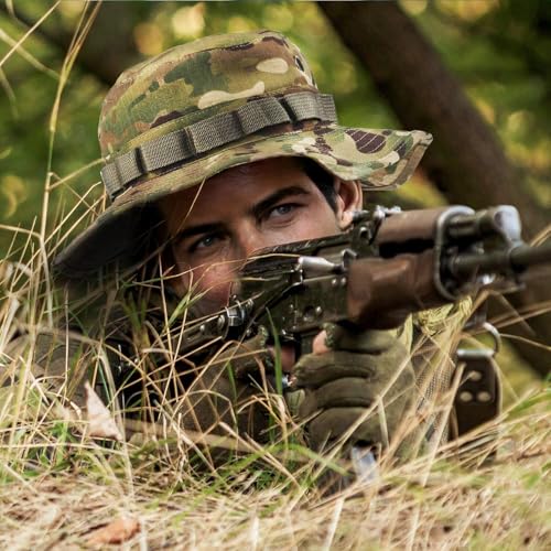 GLORYFIRE Boonie Hat Military Tactical Boonie Hats for Men Women Hunting Fishing Outdoor Tan - Image 2