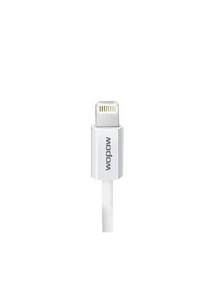 Wopow 8-Pin USB Charging Cable For Apple iPhone White - Image 2