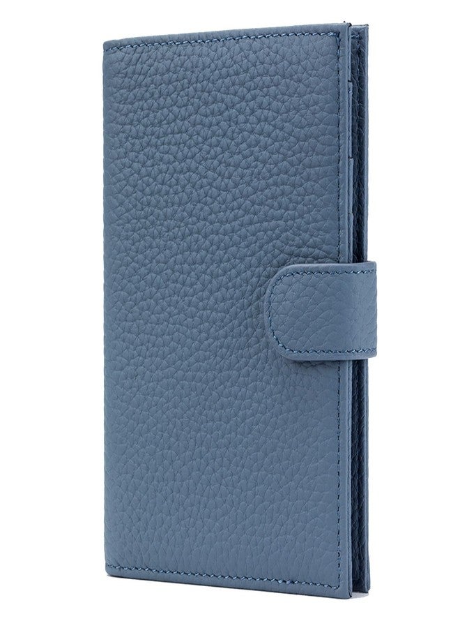 Karmiir RFID Passport Holder Travel Wallet for Women, Leather Passport Cover Wallet with Card Holders SIM Slots,Zippered Coins Pocket and Cash Slot Slim Compact Travel Wallet, Dark Blue, Compact and - Image 1