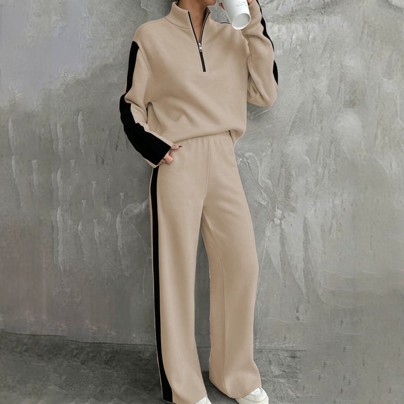 Women's Casual Zip-Up Hoodie and Jogger Set - Image 4