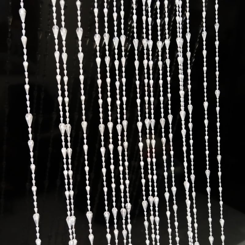 ave split Beaded Curtain Doorways Acrylic Hanging Door Beads String Curtains Tassel Room Divider Screen Decor for Doorway Window Living Room Wedding (042clear, 39 inch x 78.7 inch) - Image 3