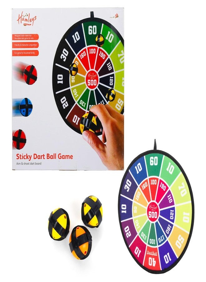 Hamleys Dart Ball Game for Kids - Age 3 and Up Velcro Target Board with Soft Safe Balls Indoor Outdoor Throwing Game for Toddlers Boys Girls, Fun Activity Toy Lightweight and Portable - Image 2