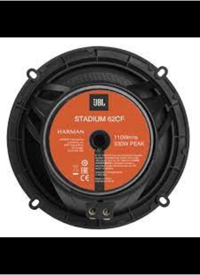 JBL - JBL Stadium 62CF 2-Way Car Sound System - 330 Watt Components Car Speaker Box Set with 165 mm 2-Way Component Speaker System - Image 1