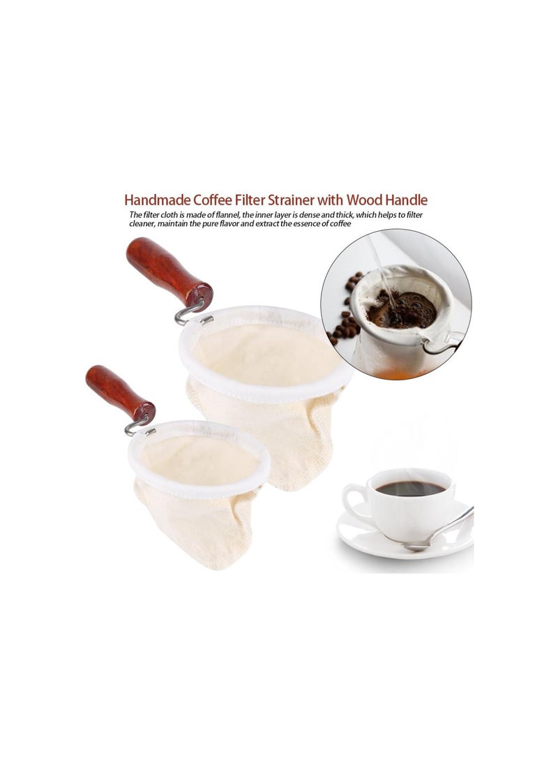 Cloth Coffee Filter, Reusable Washable Flannel Cloth Handmade Coffee Filter Strainer with Wood Handle for Hand Drip Coffee, Cloth Part Can Be Detached(Large) - pzsku/ZA930A92C1508E7C9CADDZ/45/_/1732123087/fdc66184-46f0-4312-af59-48e9879ce89b