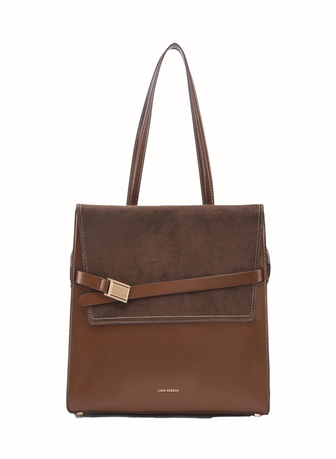 Lino Perros Monroe Daisy Brown Tote Bag - Image 1