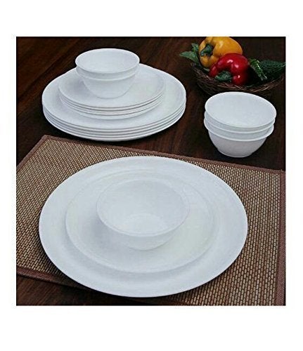 Treandcard 18 pcs White malamine Dinner Set - Image 1