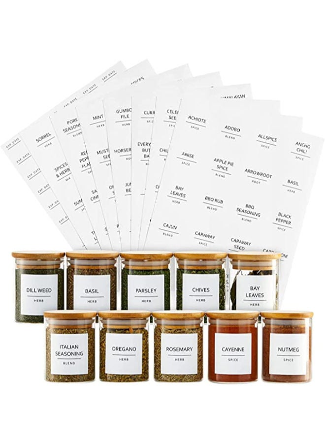 QUESERA Water Resistant Spice Labels Sticker Seasoning Herb Spice Rack Organisation - Image 1