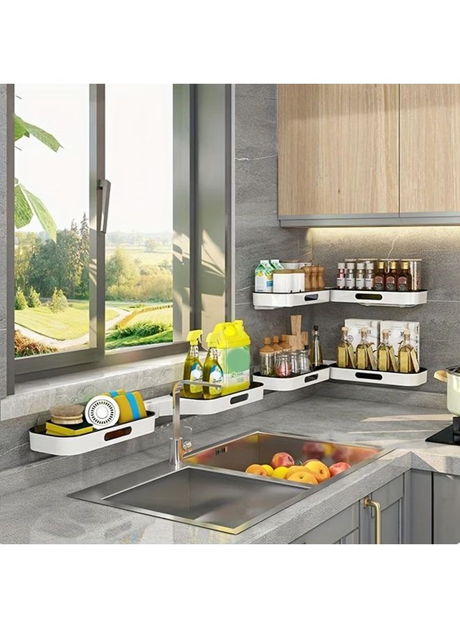 Wall Mounted Grey Plastic Shelf Rack For Bathroom Storage - Image 3