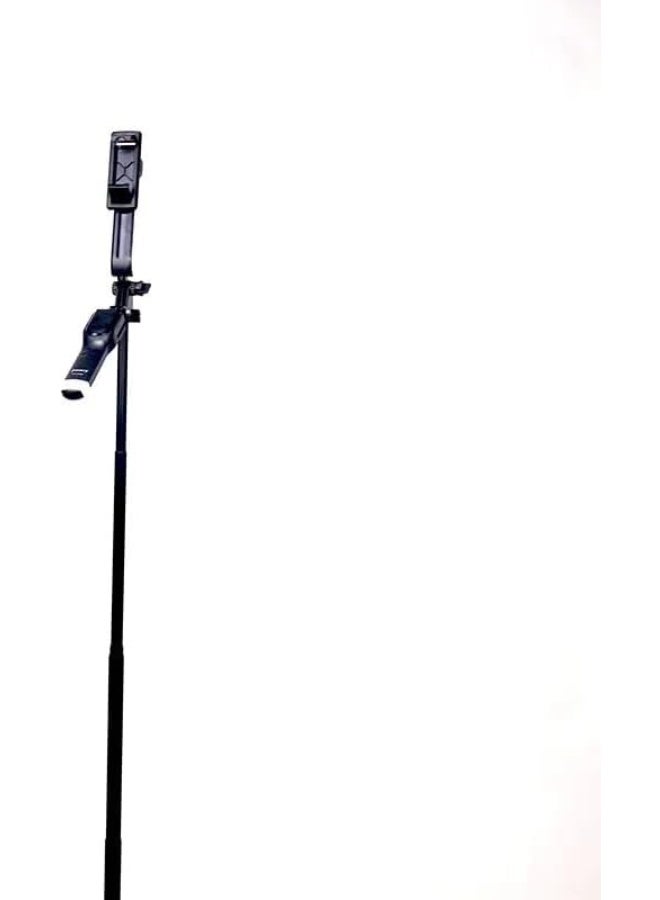 جيه ماري عصا سيلفي وحامل ثلاثي القوائم KT-239 2 في 1 مع جهاز تحكم عن بعد يعمل بالبلوتوث، قابلة للتمديد 1.75 متر، مقبض دوار 360 درجة، دعم مثلثي ثابت، متوافق مع الهواتف والكاميرات والأجهزة مقاس 1/4 بوصة - أسود - Image 1