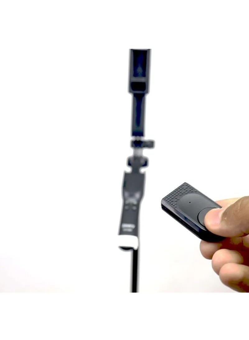 جيه ماري عصا سيلفي وحامل ثلاثي القوائم KT-239 2 في 1 مع جهاز تحكم عن بعد يعمل بالبلوتوث، قابلة للتمديد 1.75 متر، مقبض دوار 360 درجة، دعم مثلثي ثابت، متوافق مع الهواتف والكاميرات والأجهزة مقاس 1/4 بوصة - أسود - Image 3