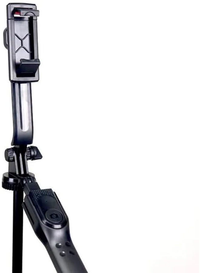 جيه ماري عصا سيلفي وحامل ثلاثي القوائم KT-239 2 في 1 مع جهاز تحكم عن بعد يعمل بالبلوتوث، قابلة للتمديد 1.75 متر، مقبض دوار 360 درجة، دعم مثلثي ثابت، متوافق مع الهواتف والكاميرات والأجهزة مقاس 1/4 بوصة - أسود - Image 2