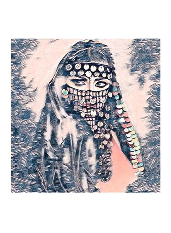 RYN Arabian Women MDF Wall Art Painting Multicolour 30x30centimeter - Image 1