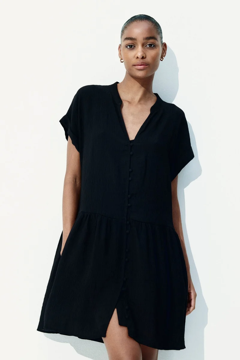 اتش اند ام Crinkled tunic dress