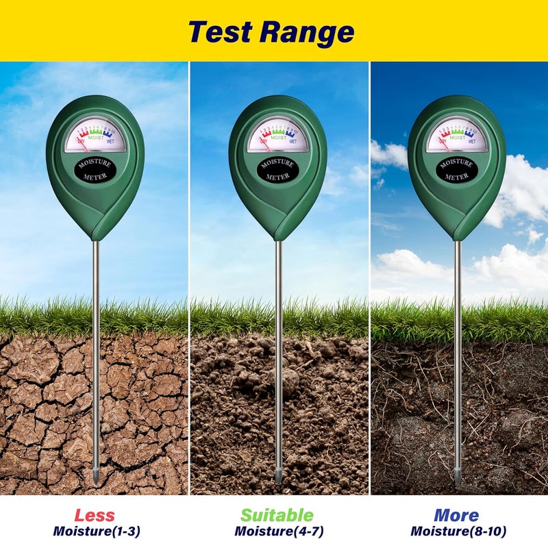 iPower iPower Soil Moisture Meter Plant Water Monitor Hygrometer Sensor for Garden Lawn Farm Indoor  Outdoor Cared 2 Pack - Image 5