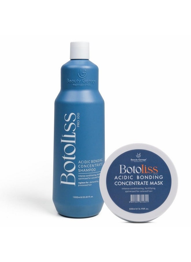 Beauty Garage Botoliss Acidic Bonding Shampoo 1000Ml & Botoliss Acidic Bonding Mask 500Ml (Pack)  - Image 1