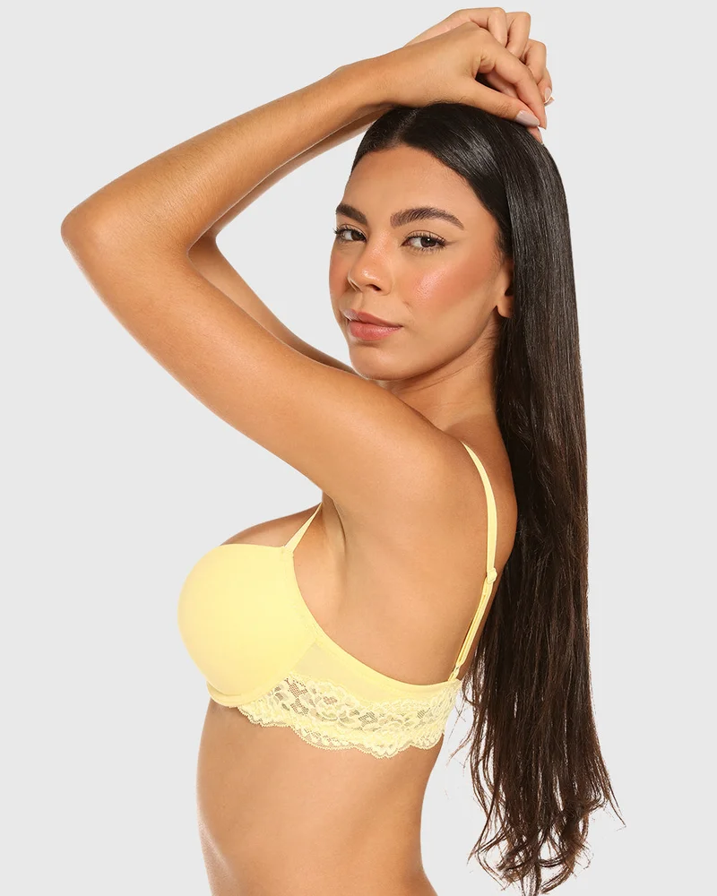 لا سينزا La Senza Remix Plunge Push Up Cotton Wired Bra