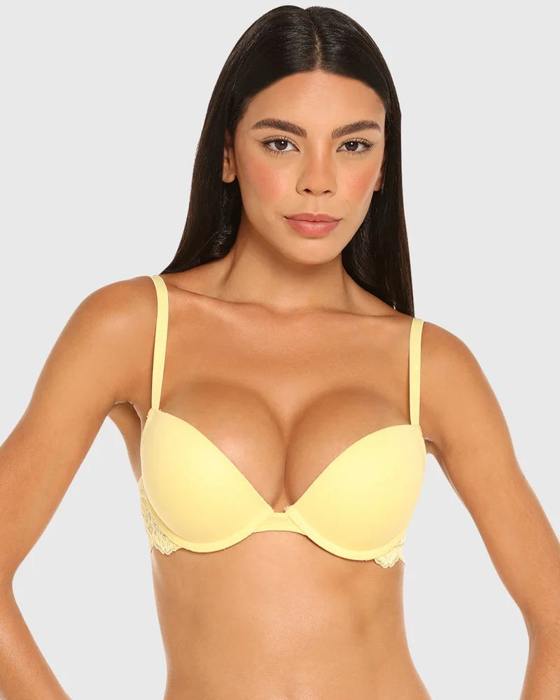 لا سينزا La Senza Remix Plunge Push Up Cotton Wired Bra