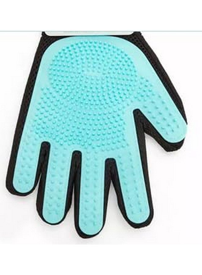 Generic Pet Grooming Gloves for Dogs, Cats, Rabbits & Horses - Deshedding & Massage Mitt for Long & Short Hair - Gentle, Efficient Hair Removal - 1 Pair (Turquoise) 