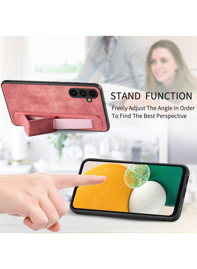 S-TOP Case For Samsung Galaxy A13 5G Retro Wristband Holder Leather Back Phone Case - Image 4