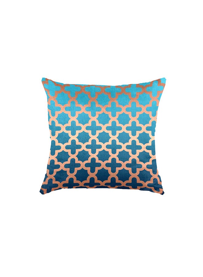 RIZARIES Super Soft Teal Quatrefoil Pattern Throw Cushion - Image 2