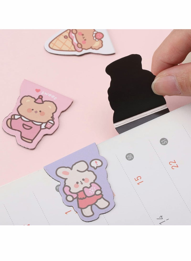 SOLARAE Magnetic Bookmarks, Cute Bookmarks with Cartoon Patterns, Page Clips for Students Teachers Kids Schools Home（12pcs） - Image 2