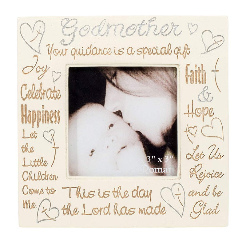 Roman Godmother Heartfelt Words Square 3 x 3 Decorative Table Top Picture Frame - Image 5
