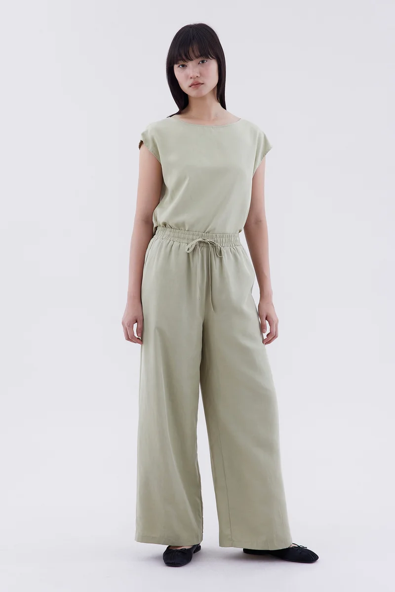 The Editor's Market Melena High-Rise Drawstring Pants