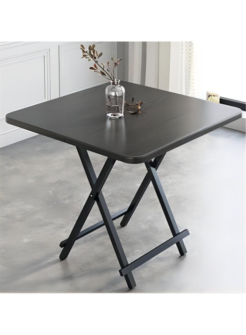 Generic Folding Snack Table,Portable Folding Outdoor Camping Table,Laptop Table Collapsible Table 60*60*75cm (Black) - Image 1