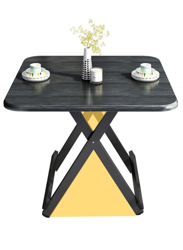 Generic Folding Snack Table,Portable Folding Outdoor Camping Table,Laptop Table Collapsible Table 60*60*75cm (Black) - Image 2