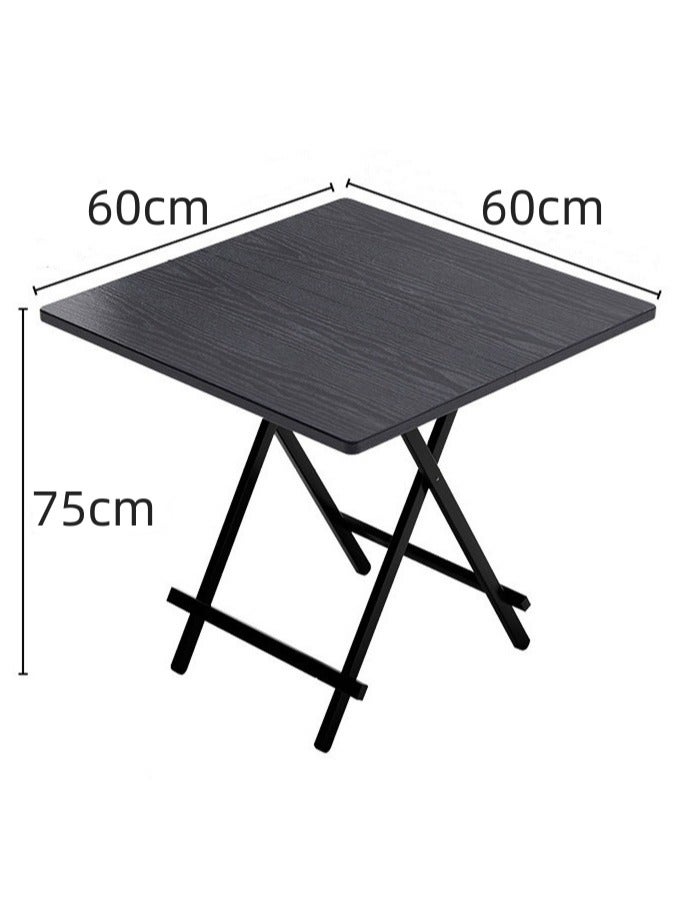 Generic Folding Snack Table,Portable Folding Outdoor Camping Table,Laptop Table Collapsible Table 60*60*75cm (Black) - Image 3