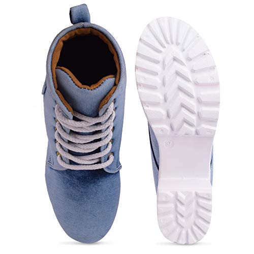KRAFTER Women's & Girl's Classic Winter Boot-HP-113-Denim Blue-40 - Image 4