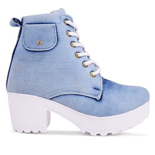 KRAFTER Women's & Girl's Classic Winter Boot-HP-113-Denim Blue-40 - Image 2
