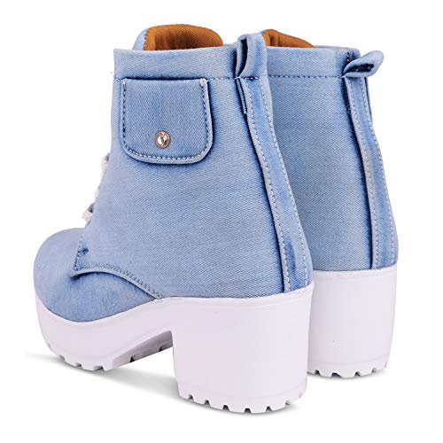 KRAFTER Women's & Girl's Classic Winter Boot-HP-113-Denim Blue-40 - Image 3