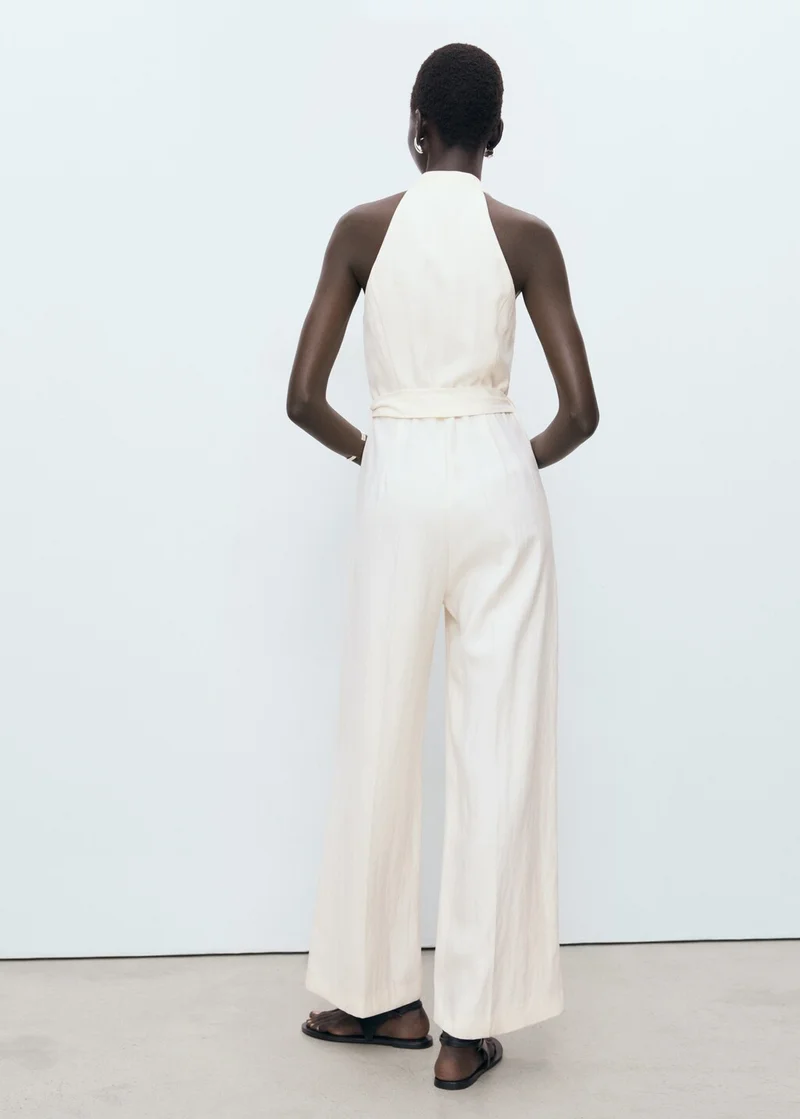 مانجو Halter-Neck Jumpsuit With Belt