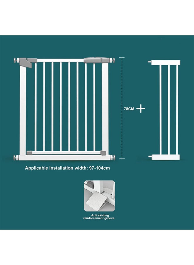 Auto Close Safety Baby Gate, Extra Wide Child Gate, The Maximum Suitable Width is 104 cm, Including 21cm Extension Rack,for Doorway Hallway And Stair Use,Height 78 cm  - Image 2