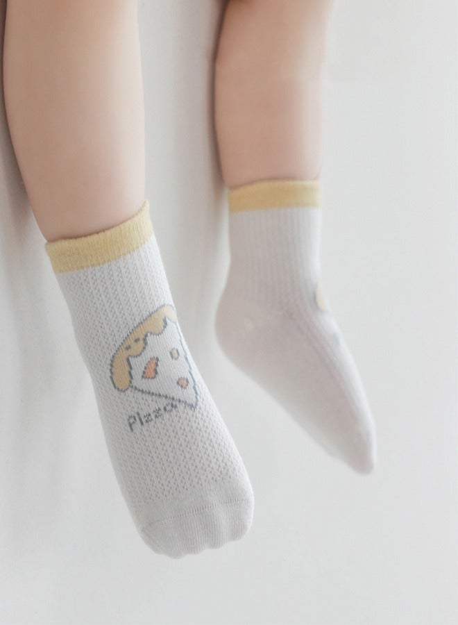 جوارب للأطفال بعمر 1-3 سنوات، جوارب قطنية ممشطة للأطفال، للجنسين، جوارب ناعمة لحديثي الولادة لا تسبب الحساسية، 4 أزواج - Image 4