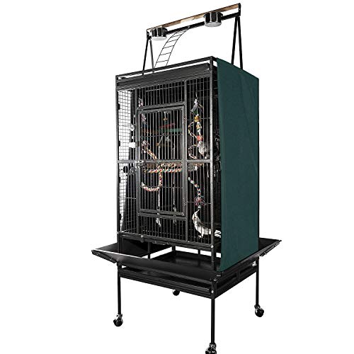 Colorday Good Night Bird Cage Cover for Large Bird Cage with Play Top (Patented), Green 68" - Image 3