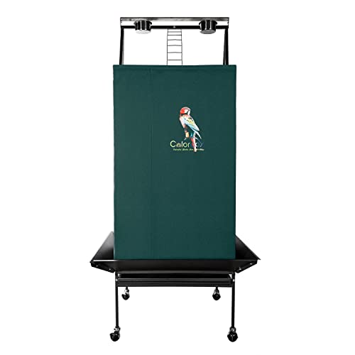 Colorday Good Night Bird Cage Cover for Large Bird Cage with Play Top (Patented), Green 68" - Image 1