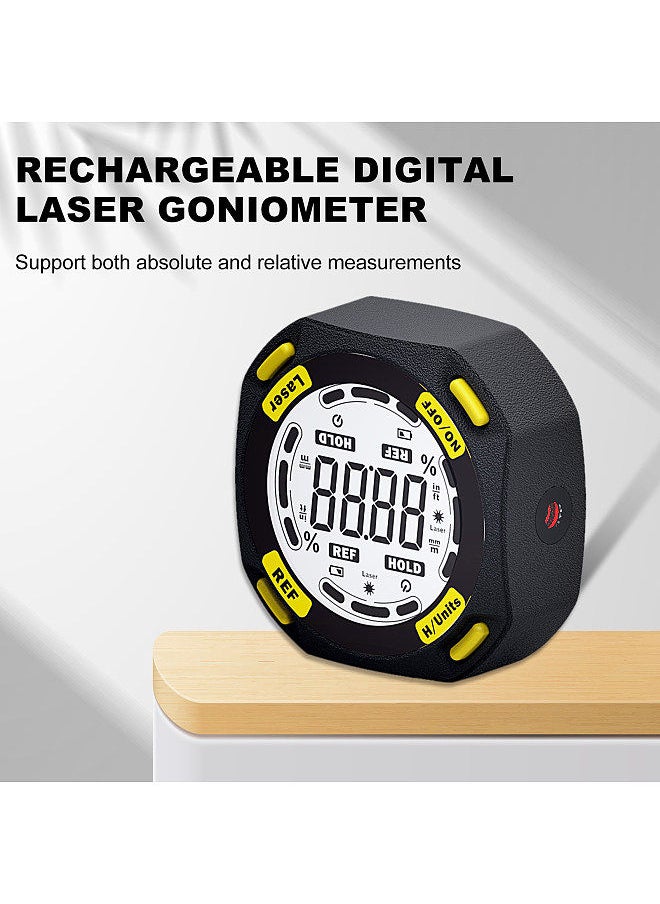 Lepmerk - RM081 Laser Goniometer Rechargeable Digital Inclinometer Multifunctional Laser Level Box Dipmeter Angle Gauge Electric Level Meter Digital Protractor Laser Inclination Box - Image 1