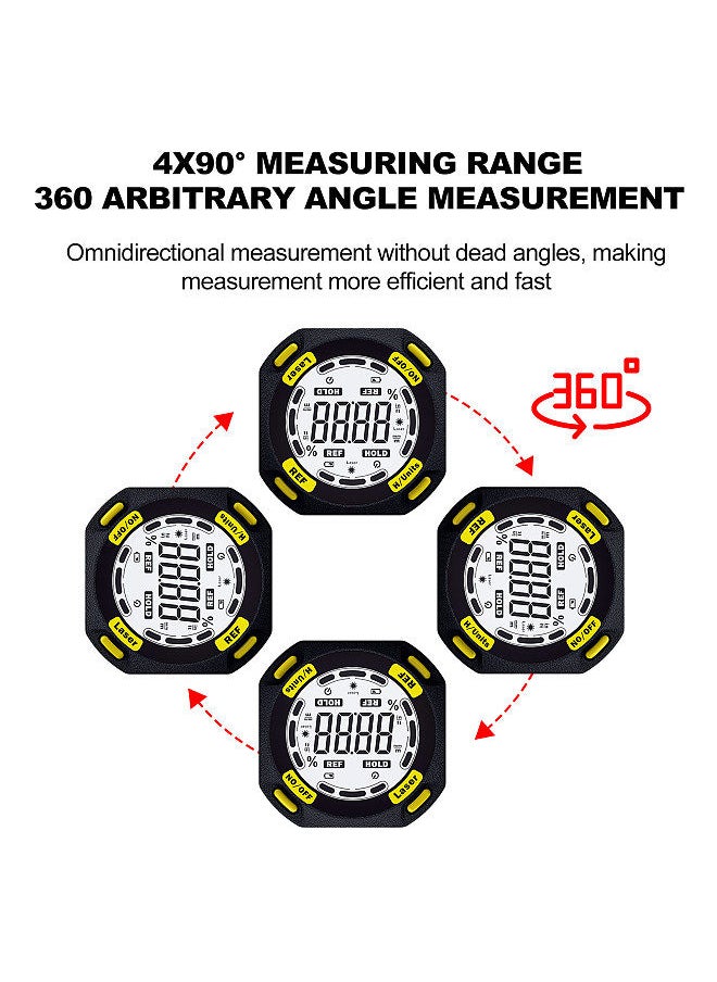 Lepmerk - RM081 Laser Goniometer Rechargeable Digital Inclinometer Multifunctional Laser Level Box Dipmeter Angle Gauge Electric Level Meter Digital Protractor Laser Inclination Box - Image 1