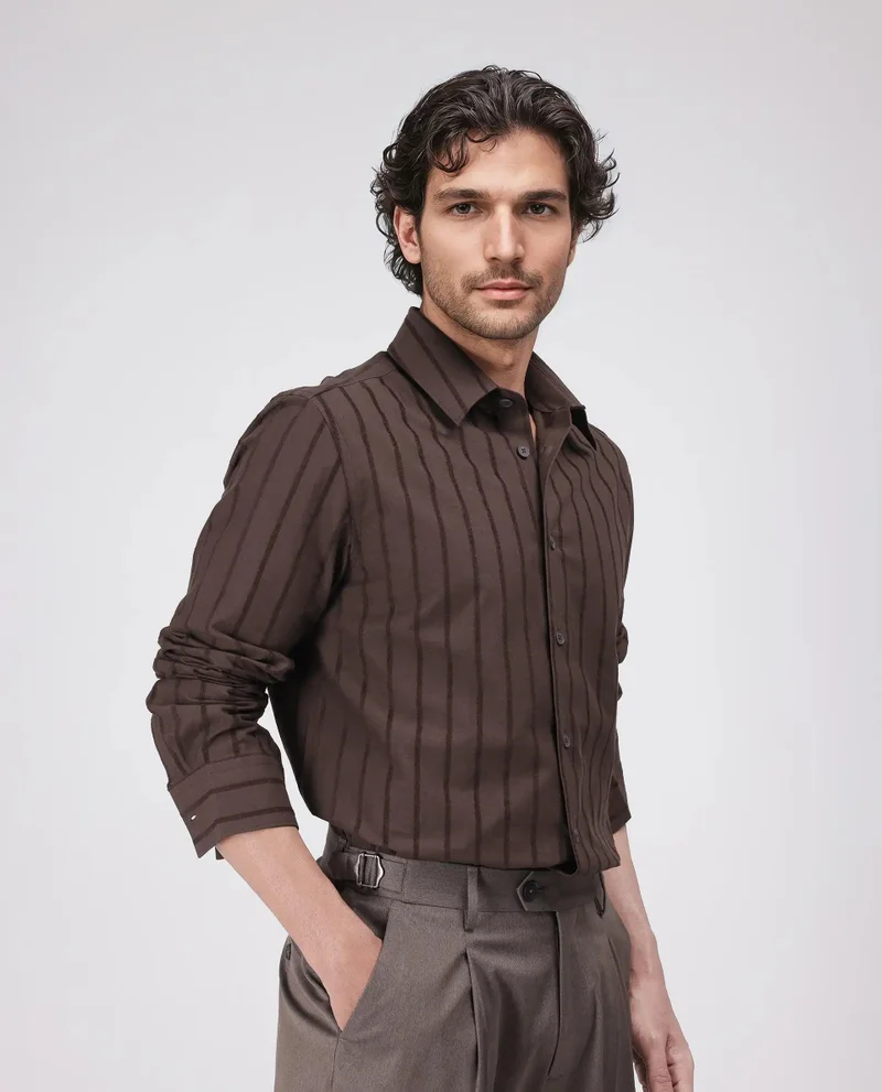 Rare Rabbit Men's Striped Relaxed Fit Shirt