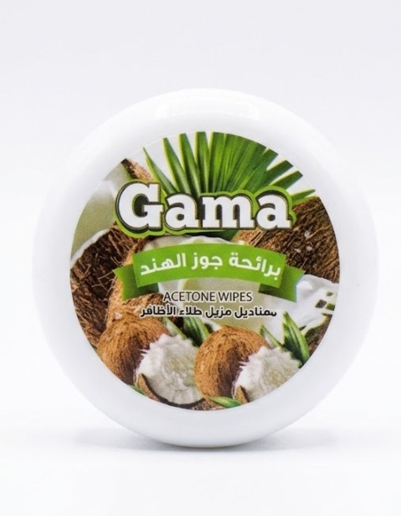 مناديل مزيل طلاء الأظافر بالأسيتون برائحة جوز الهند