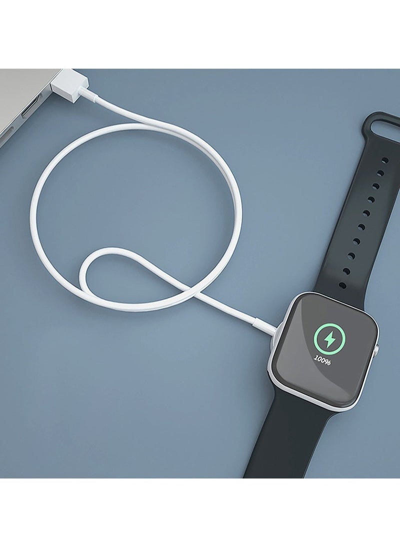 JAJEEK ET-WC21 Wireless Charging Cable for Apple Watch - 5V/0.35A, 1m Length, White (Model 40236) - Convenient Charging Solution - Image 4