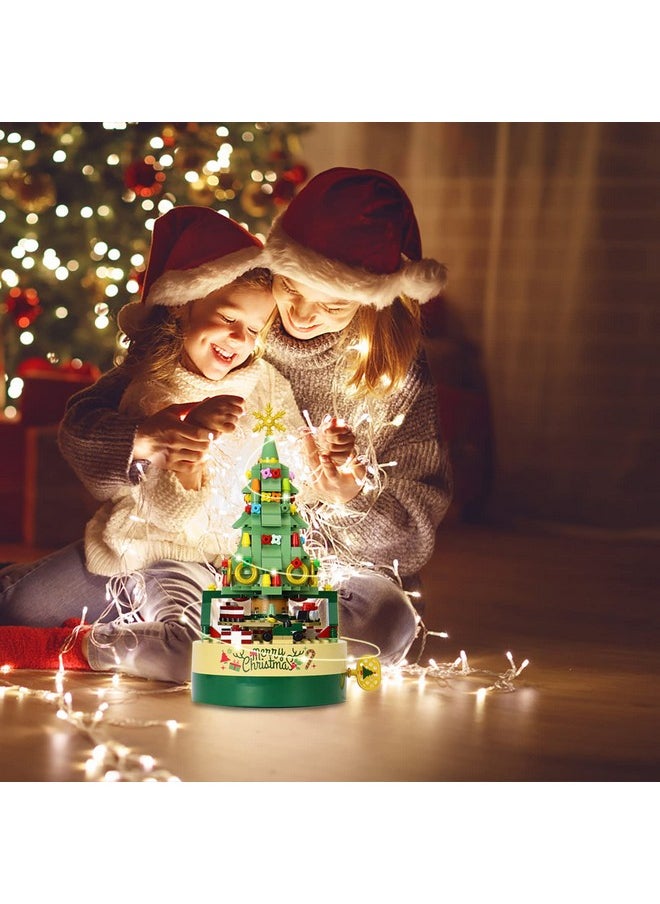 Oiuros Christmas Tree Building Blocks Set for Kids - DIY Christmas Music Box,Christmas Building Blocks Music Box with Led Lighting, for Boys and Girls  - Image 5
