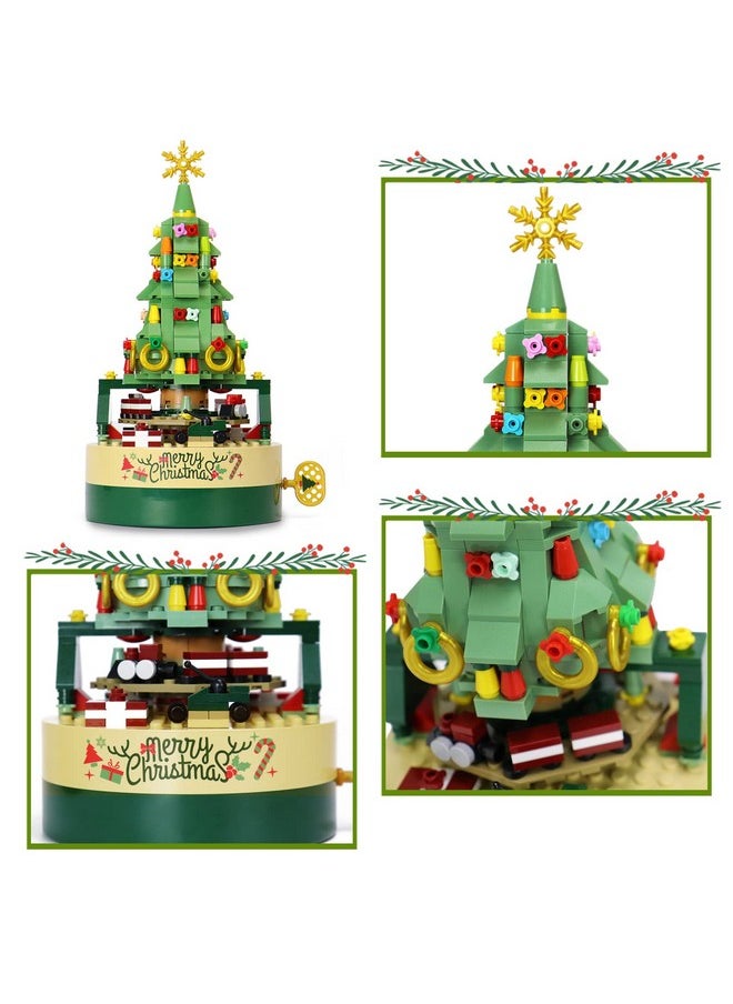 Oiuros Christmas Tree Building Blocks Set for Kids - DIY Christmas Music Box,Christmas Building Blocks Music Box with Led Lighting, for Boys and Girls  - Image 4