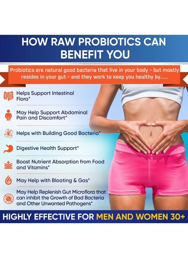 Wholesome Wellness - Raw Probiotics 100 Billion CFU, 30 Vegetable Capsules - Image 1